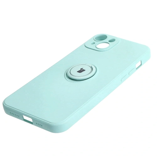 Kup Etui Bizon Case Silicone Ring Sq do Apple iPhone 15 Plus tyrkysové - BIZ3402 - {ean13} - Sklep Home Screen
