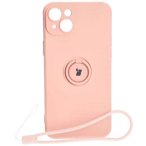 Kup Etui Bizon Case Silicone Ring Sq do Apple iPhone 15 Plus světle růžové - BIZ3404 - {ean13} - Sklep Home Screen