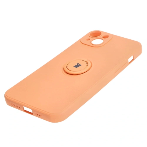 Kup Etui Bizon Case Silicone Ring Sq do Apple iPhone 15 Plus pomarańczowe - BIZ3406 - {ean13} - Sklep Home Screen