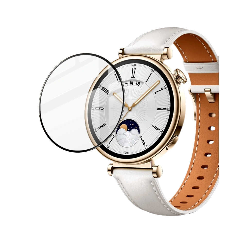 Szkło hybrydowe Bizon Glass Watch Edge Hybrid do Huawei Watch GT 4 41 mm czarne