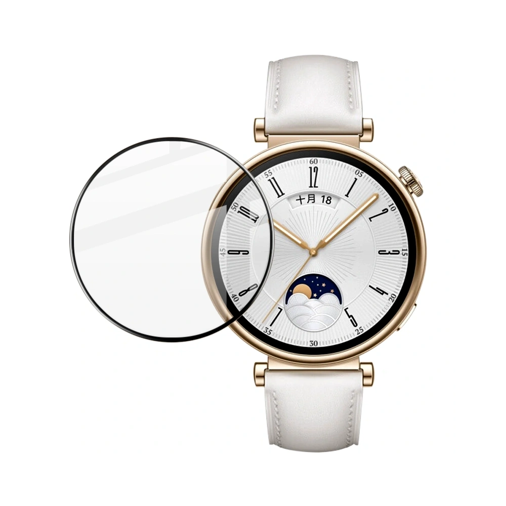 Szkło hybrydowe Bizon Glass Watch Edge Hybrid do Huawei Watch GT 4 41 mm czarne