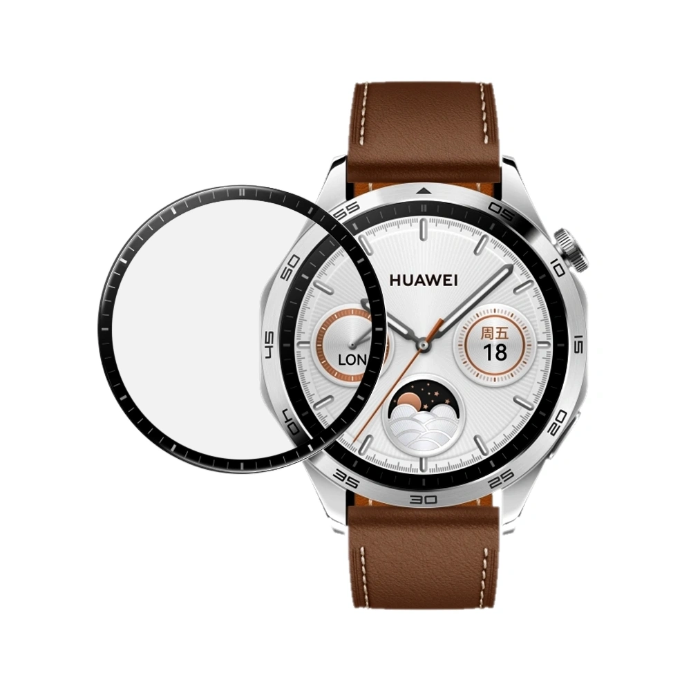 Szkło hybrydowe Bizon Glass Watch Edge Hybrid do Huawei Watch GT 4 46 mm czarne