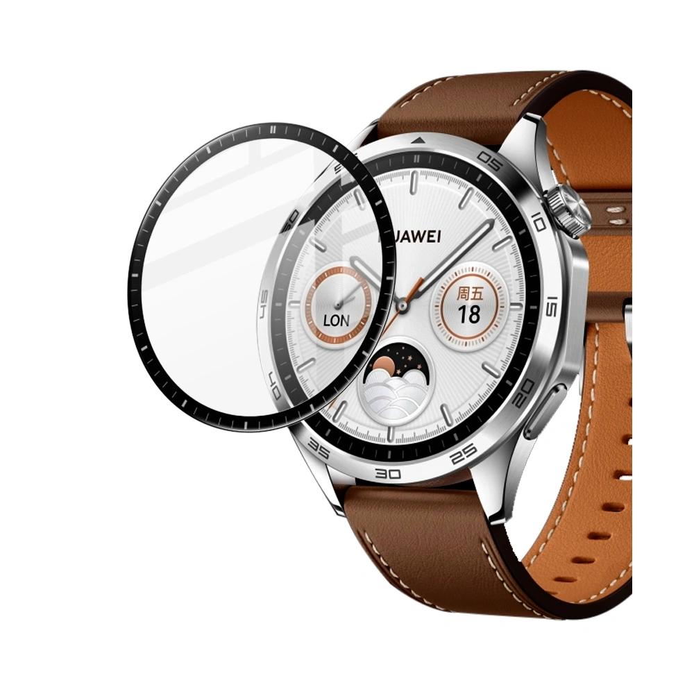 Szkło hybrydowe Bizon Glass Watch Edge Hybrid do Huawei Watch GT 4 46 mm czarne