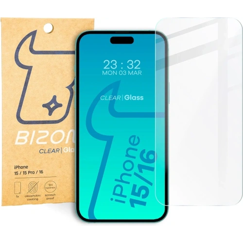 Kup Szkło hartowane Bizon Glass Clear 2 do Apple iPhone 15 / 15 Pro / 16 - BIZ3418 - {ean13} - Sklep Home Screen