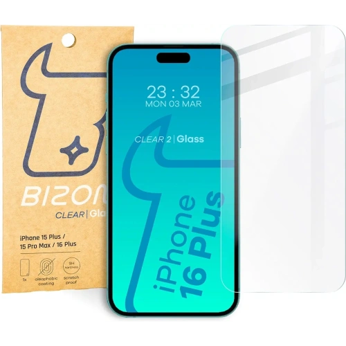 Kup Tvrzené sklo Bizon Glass Clear 2 pro Apple iPhone 15 Plus / 15 Pro Max / 16 Plus - BIZ3419 - {ean13} - Sklep Home Screen