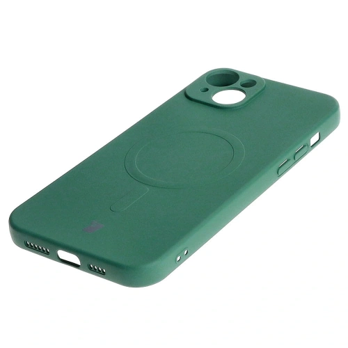 Kup Etui silikonové s magnetickým kroužkem Bizon Case Silicone Magnetic pro Apple iPhone 15 Plus tmavě zelené - BIZ3425 - {ean13} - Sklep Home Screen