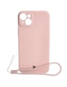 Bizon Case Silicone Magnetic Apple iPhone 15 Plus világos rózsaszín