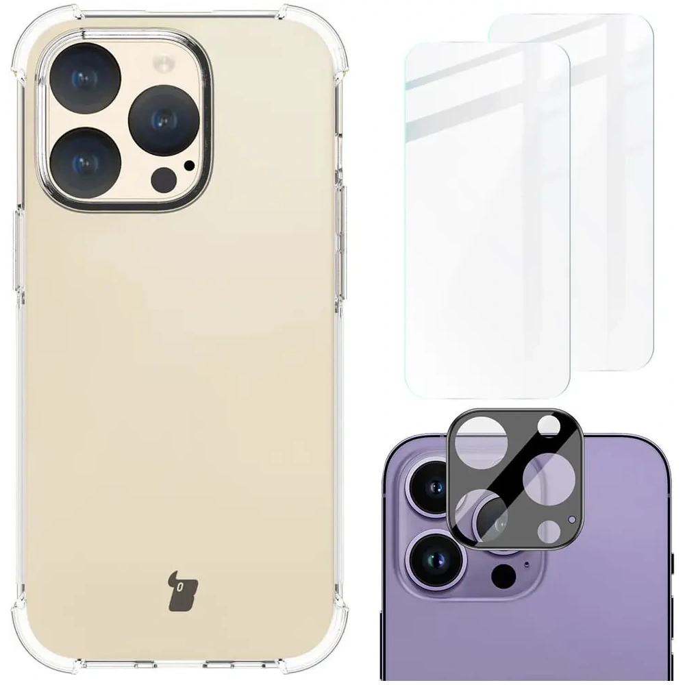 Etui Bizon Case Clear Pack do Apple iPhone 15 Pro przezroczyste