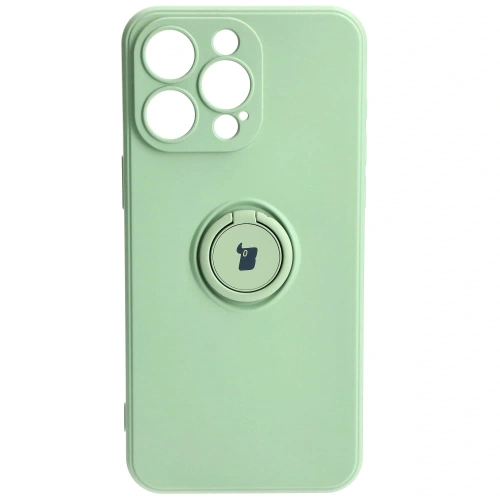 Kup Etui Bizon Case Silicone Ring Sq do Apple iPhone 15 Pro Max jasnozielone - BIZ3431 - {ean13} - Sklep Home Screen