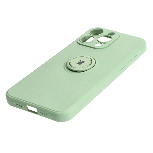 Kup Etui Bizon Case Silicone Ring Sq do Apple iPhone 15 Pro Max jasnozielone - BIZ3431 - {ean13} - Sklep Home Screen