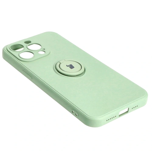 Kup Etui Bizon Case Silicone Ring Sq do Apple iPhone 15 Pro Max jasnozielone - BIZ3431 - {ean13} - Sklep Home Screen