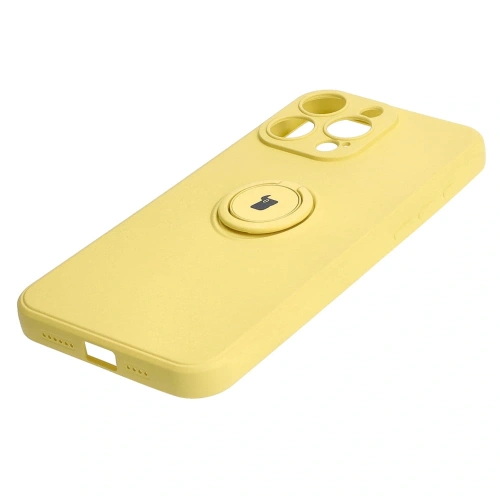 Kup Etui Bizon Case Silicone Ring Sq do Apple iPhone 15 Pro Max żółte - BIZ3436 - {ean13} - Sklep Home Screen