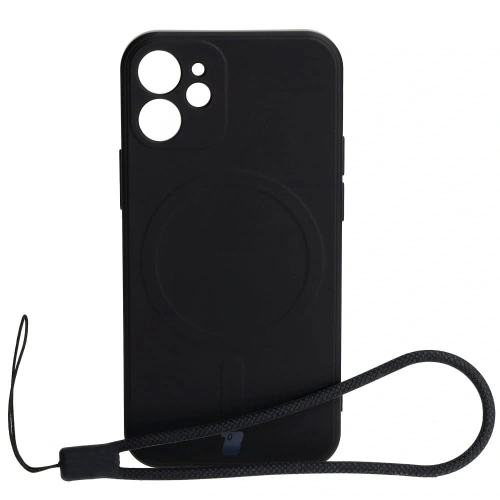 Kup Bizon Case Silikon MagSafe Sq Apple iPhone 12 Mini schwarz - BIZ3450 - {ean13} - Sklep Home Screen