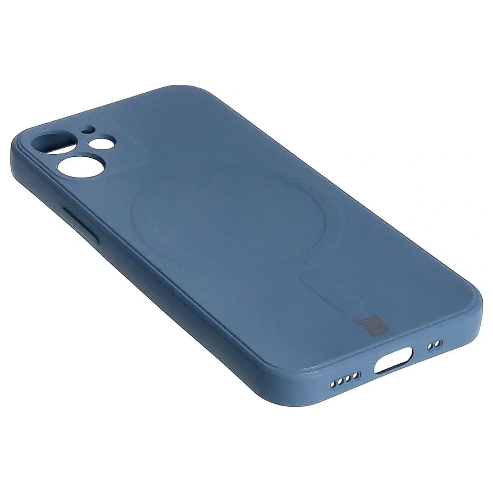 Etui Bizon Case Silicone MagSafe Sq do Apple iPhone 12 Mini granatowe