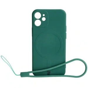 Kup Bizon Case Silicone MagSafe Sq Apple iPhone 12 Mini dunkelgrün - BIZ3452 - {ean13} - Sklep Home Screen