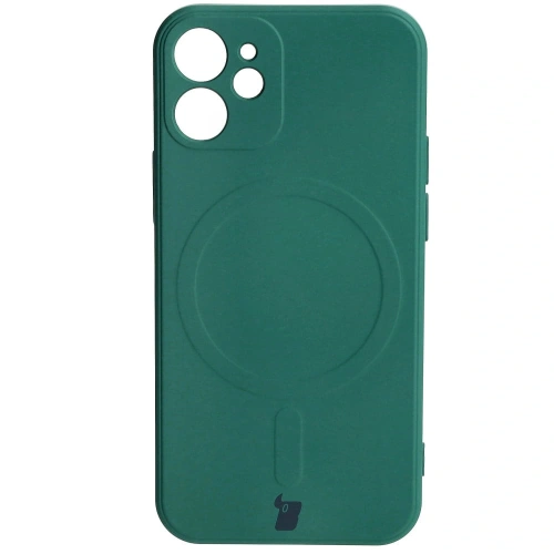 Kup Bizon Case Silicone MagSafe Sq Apple iPhone 12 Mini dunkelgrün - BIZ3452 - {ean13} - Sklep Home Screen