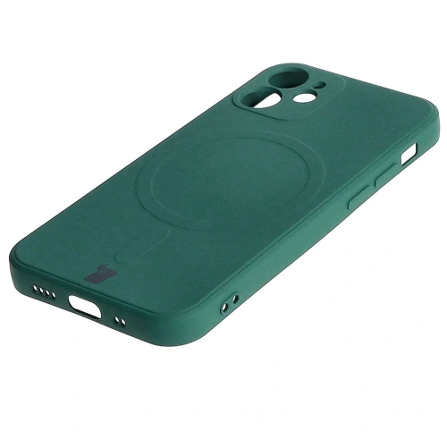 Kup Bizon Case Silicone MagSafe Sq Apple iPhone 12 Mini dunkelgrün - BIZ3452 - {ean13} - Sklep Home Screen