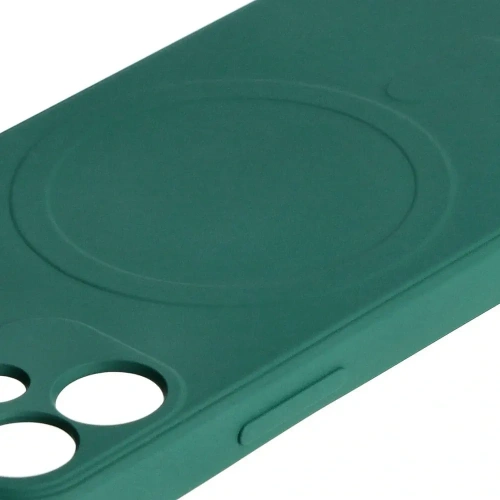 Kup Bizon Case Silicone MagSafe Sq Apple iPhone 12 Mini dunkelgrün - BIZ3452 - {ean13} - Sklep Home Screen