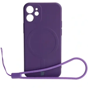 Kup Bizon Case Silikon MagSafe Sq Apple iPhone 12 Mini Pflaume - BIZ3453 - {ean13} - Sklep Home Screen