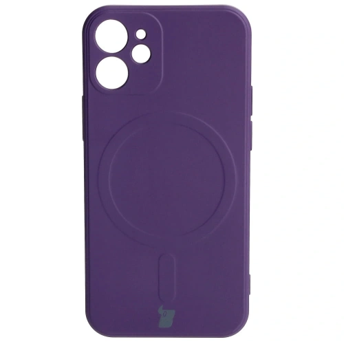 Kup Bizon Case Silikon MagSafe Sq Apple iPhone 12 Mini Pflaume - BIZ3453 - {ean13} - Sklep Home Screen