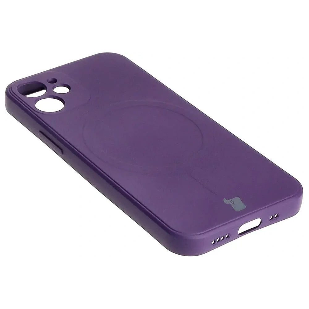 Etui Bizon Case Silicone MagSafe Sq do Apple iPhone 12 Mini śliwkowe