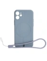Bizon Case Silikon MagSafe Sq Apple iPhone 12 Mini grau