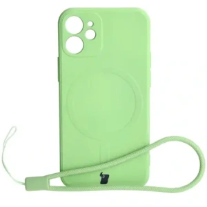 Kup Etui Bizon Case Silicone MagSafe Sq do Apple iPhone 12 Mini jasnozielone - BIZ3455 - {ean13} - Sklep Home Screen