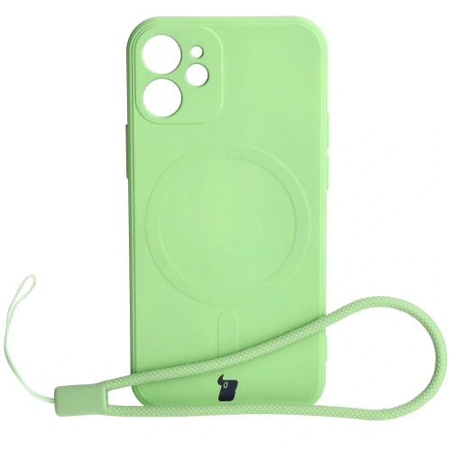 Kup Bizon Case Silikon MagSafe Sq Apple iPhone 12 Mini hellgrün - BIZ3455 - {ean13} - Sklep Home Screen