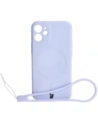 Bizon Case Silicone MagSafe Sq Apple iPhone 12 Mini világos lila