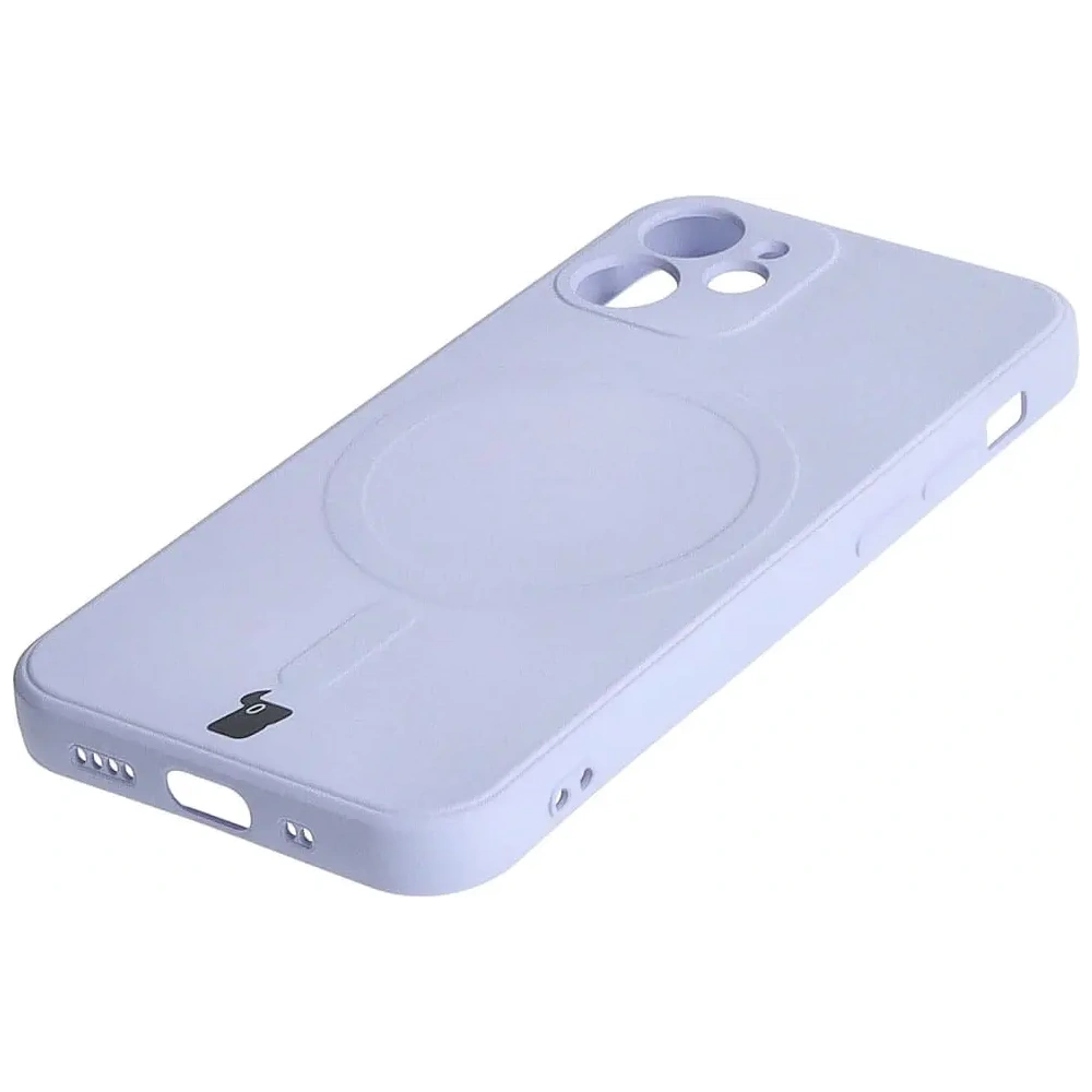 Etui Bizon Case Silicone MagSafe Sq do Apple iPhone 12 Mini jasnofioletowe