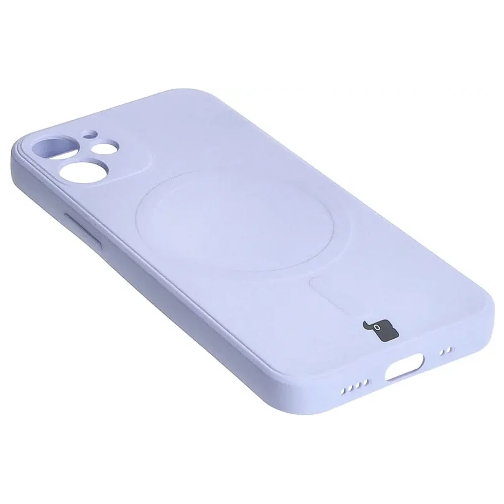 Etui Bizon Case Silicone MagSafe Sq do Apple iPhone 12 Mini jasnofioletowe