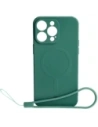 Bizon Case Silikon Magnetic Apple iPhone 15 Pro Max dunkelgrün