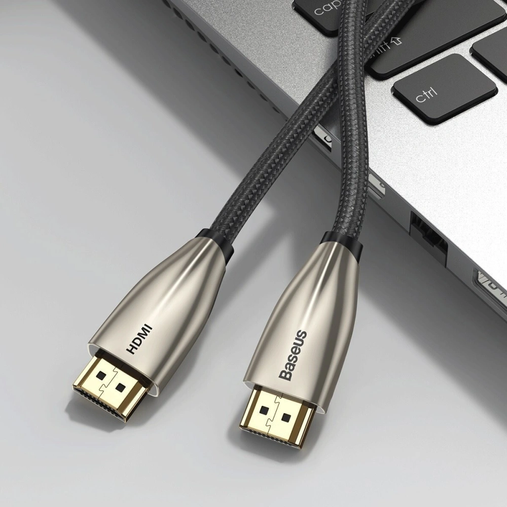 Kabel Baseus Horizontal 4KHDMI do 4KHDMI 1m Czarny