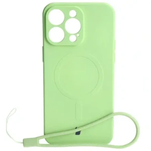 Kup Etui silikonowe z pierścieniem magnetycznym Bizon Case Silicone Magnetic do Apple iPhone 15 Pro Max jasnozielone - BIZ3464 - {ean13} - Sklep Home Screen