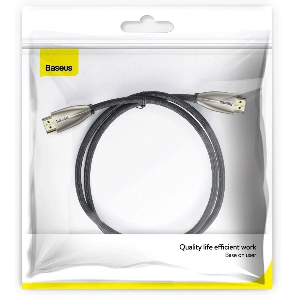 Kabel Baseus Horizontal 4KHDMI do 4KHDMI 1m Czarny