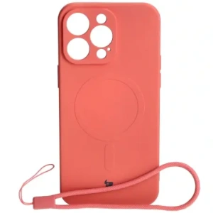 Kup Etui silikonowe z pierścieniem magnetycznym Bizon Case Silicone Magnetic do Apple iPhone 15 Pro Max brudnoróżowe - BIZ3467 - {ean13} - Sklep Home Screen