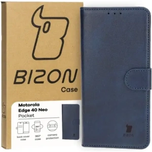 Kup Etui z klapką Bizon Case Pocket do Motorola Edge 40 Neo granatowe - BIZ3469 - {ean13} - Sklep Home Screen