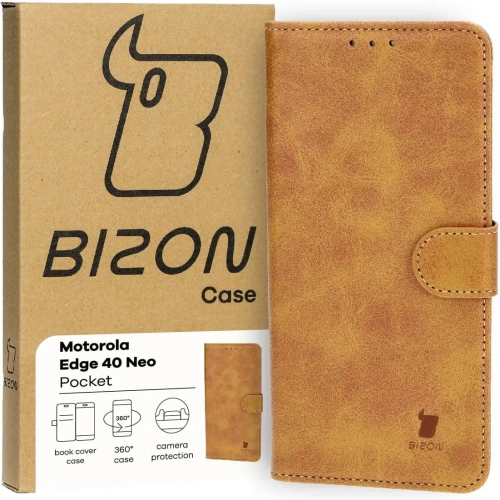 Kup Bizon Case Tasche Motorola Edge 40 Neo braun - BIZ3470 - {ean13} - Sklep Home Screen