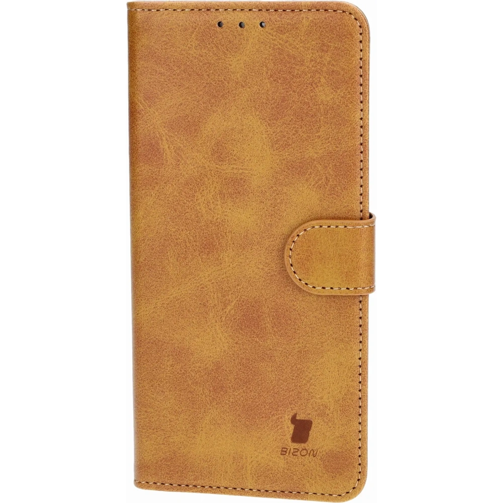 Etui z klapką Bizon Case Pocket do Motorola Edge 40 Neo brązowe