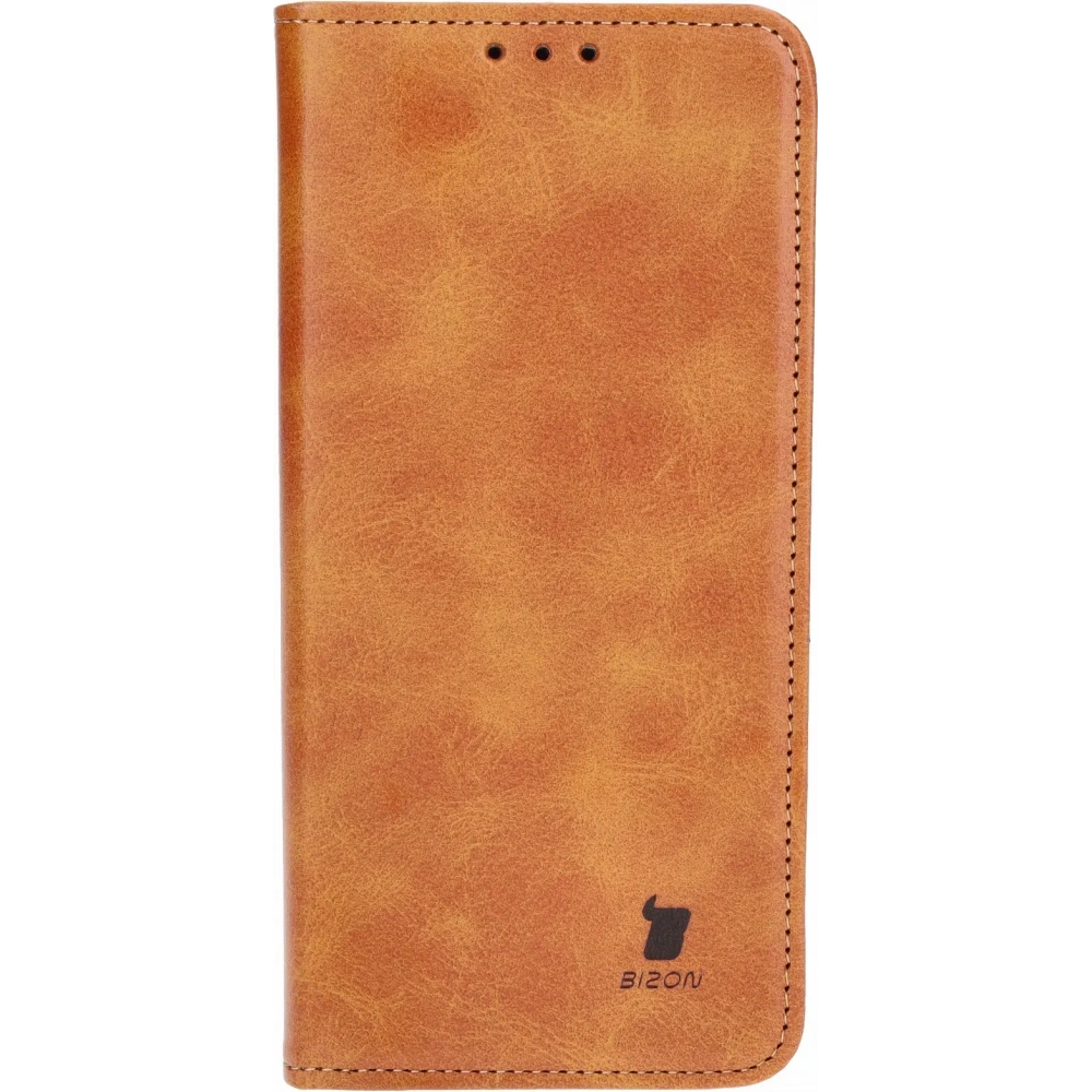 Etui z klapką Bizon Case Pocket Pro do Motorola Edge 40 Neo brązowe