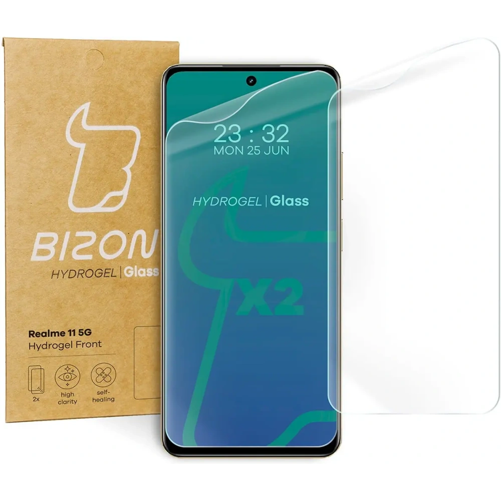 Folia hydrożelowa na ekran Bizon Glass Hydrogel Front do Realme 11 5G [2 PACK]