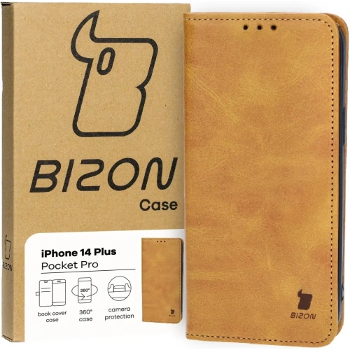 Kup Etui z klapką Bizon Case Pocket Pro do Apple iPhone 14 Plus brązowe - BIZ3477 - {ean13} - Sklep Home Screen