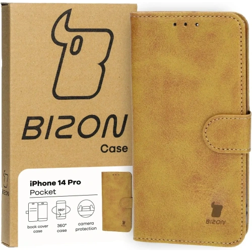 Kup Etui z klapką Bizon Case Pocket do Apple iPhone 14 Pro brązowe - BIZ3478 - {ean13} - Sklep Home Screen