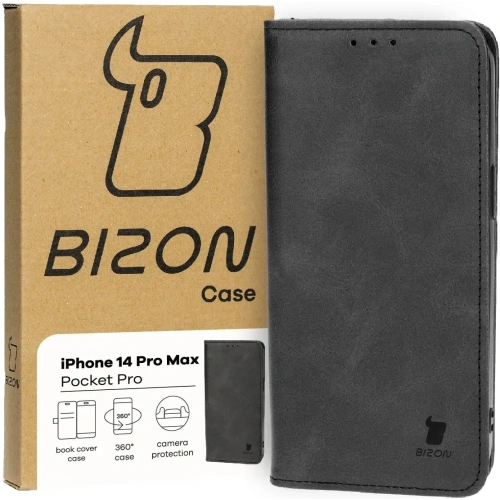 Kup Etui z klapką Bizon Case Pocket Pro do Apple iPhone 14 Pro Max czarne - BIZ3480 - {ean13} - Sklep Home Screen
