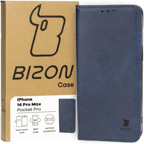 Kup Etui z klapką Bizon Case Pocket Pro do Apple iPhone 14 Pro Max granatowe - BIZ3481 - {ean13} - Sklep Home Screen