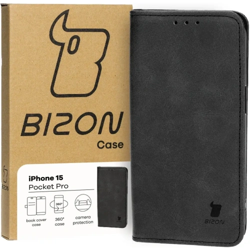 Kup Etui z klapką Bizon Case Pocket Pro do Apple iPhone 15 czarne - BIZ3482 - {ean13} - Sklep Home Screen