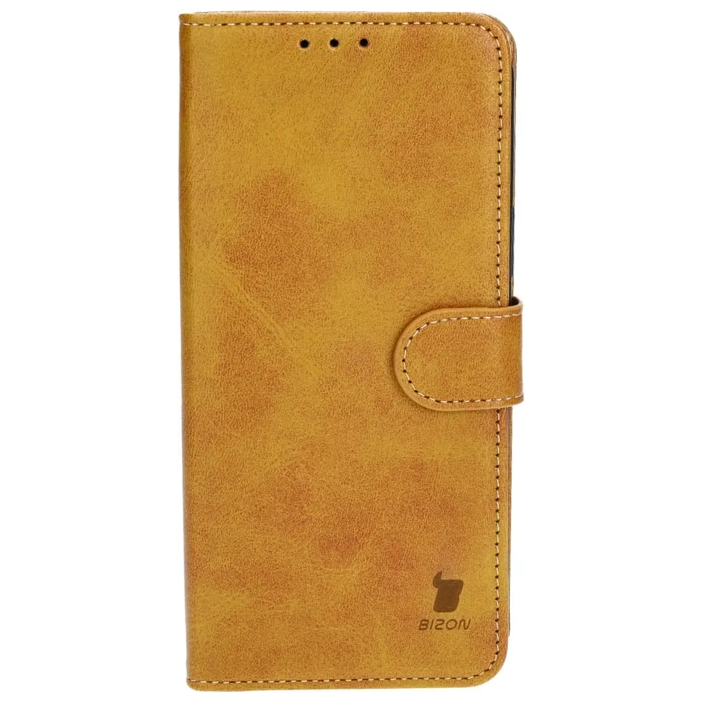 Etui z klapką Bizon Case Pocket do Apple iPhone 15 Plus brązowe