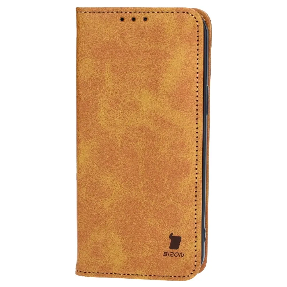 Etui z klapką Bizon Case Pocket Pro do Apple iPhone 15 Plus brązowe