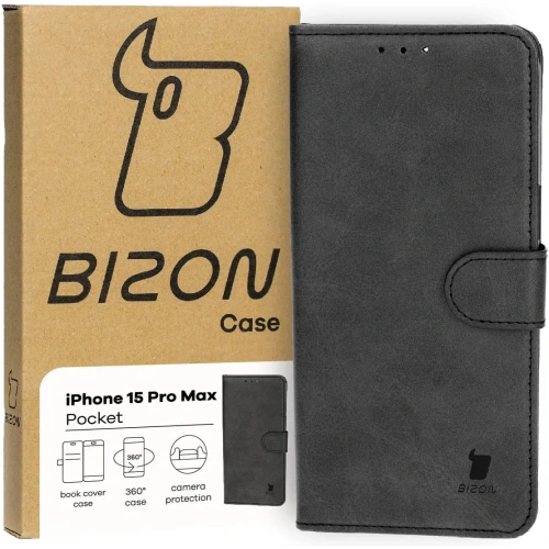 Kup Etui z klapką Bizon Case Pocket do Apple iPhone 15 Pro Max černé - BIZ3491 - {ean13} - Sklep Home Screen