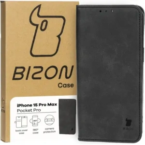 Kup Etui z klapką Bizon Case Pocket Pro do Apple iPhone 15 Pro Max czarne - BIZ3492 - {ean13} - Sklep Home Screen
